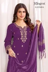 Aaysha By Banwery Malai Crape Embroidery Work Kurti With Bottom